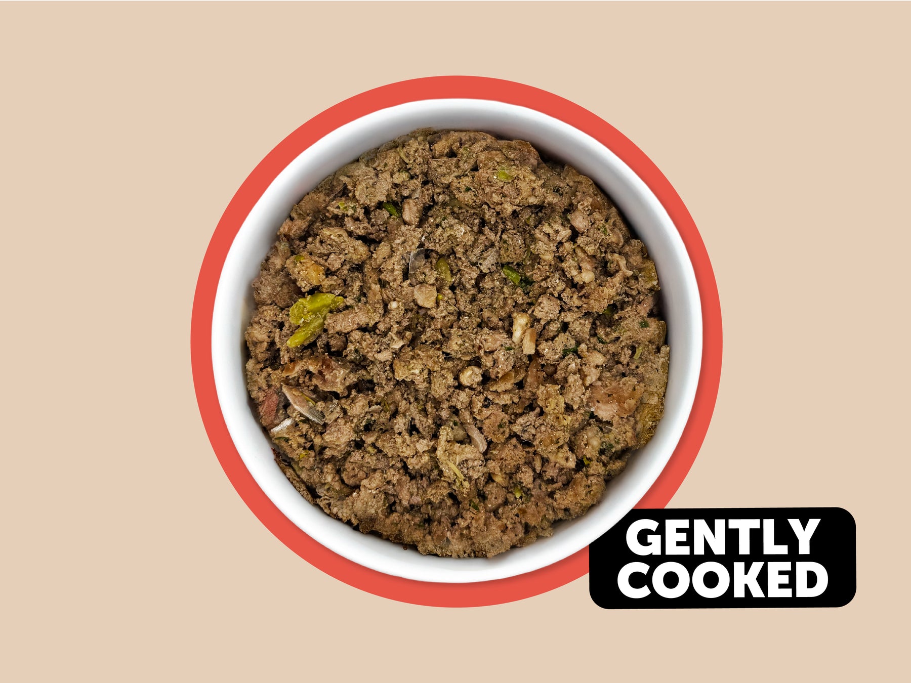 The K9 Kitchen gently cooked dog food served in a bowl