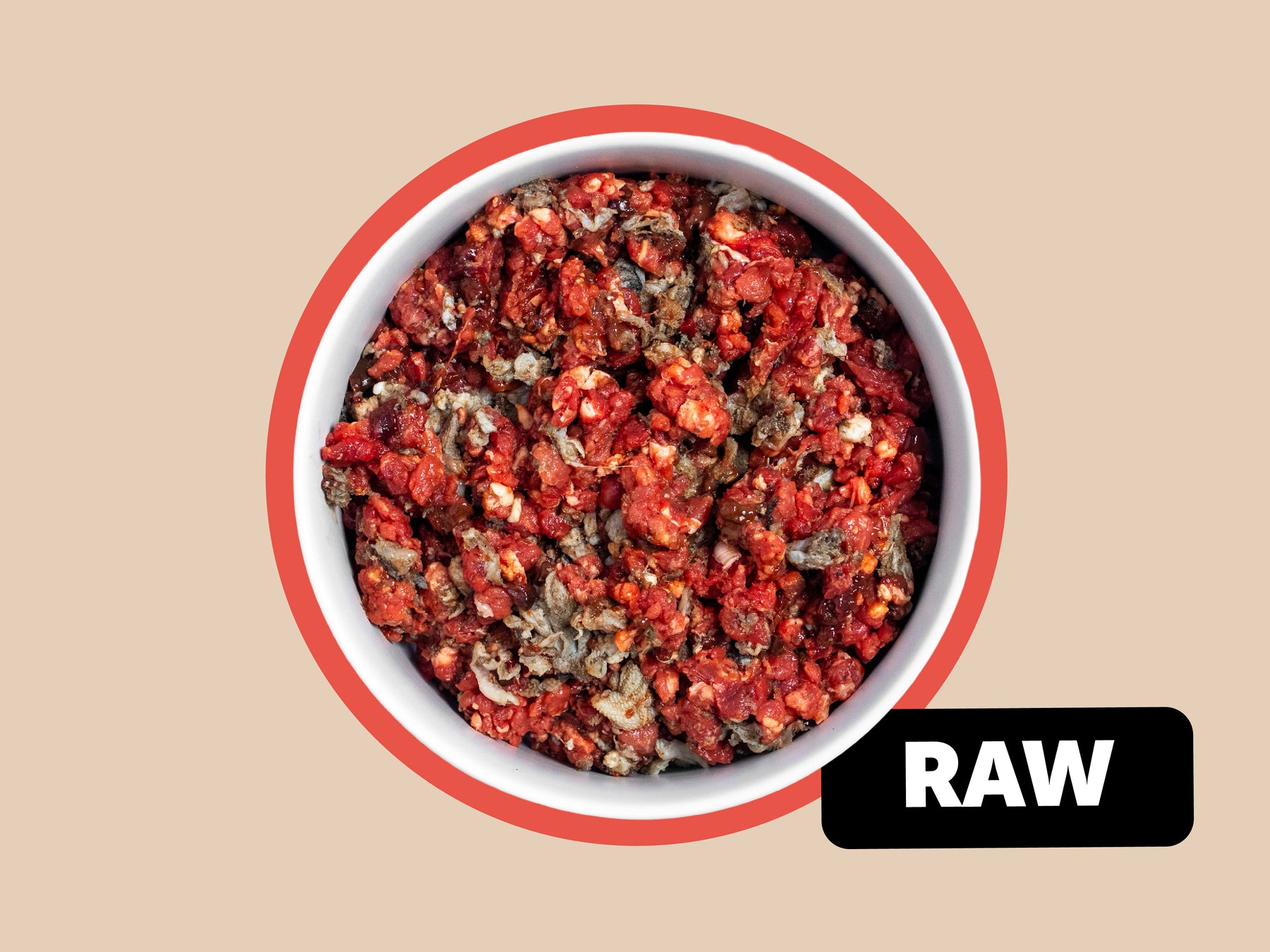 The K9 Kitchen Simply Raw dog food served in a bowl